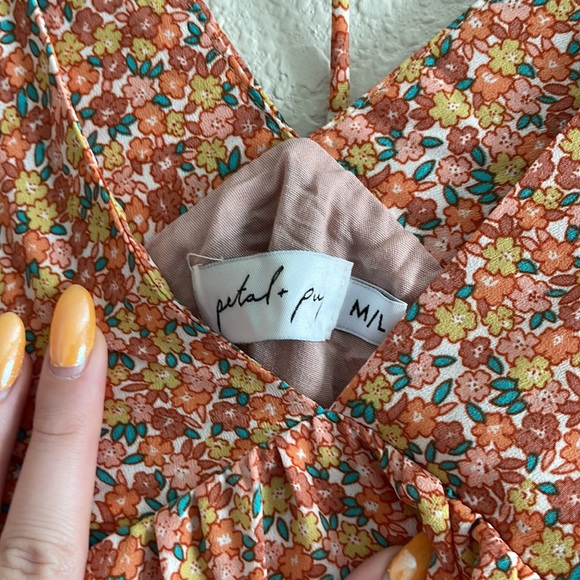 Petal & Pup floral fall multi color dress - Picture 5 of 9